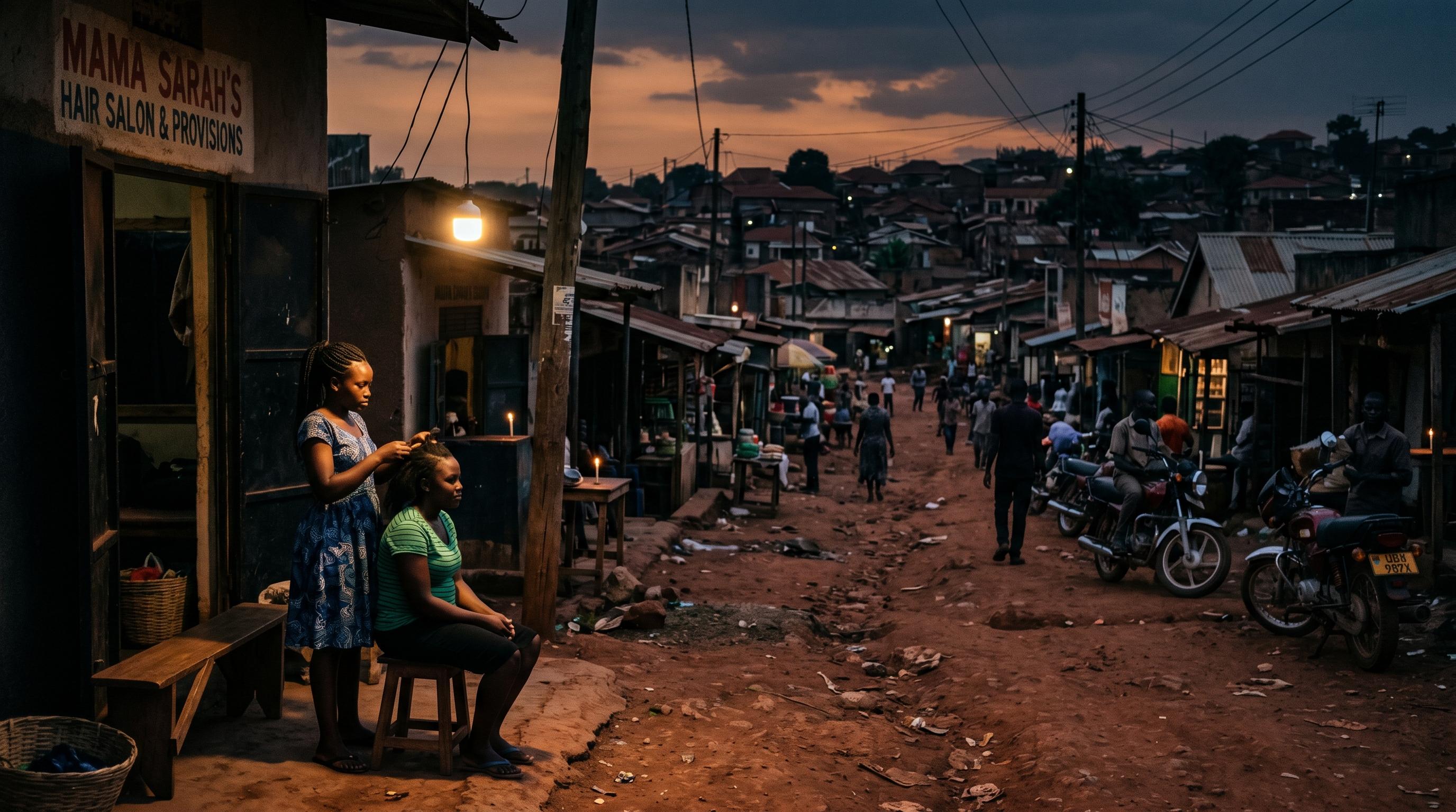 Kireka Kampala mixed residential commercial street with small shops